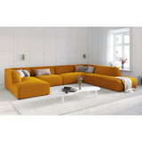 Ruby 7-Sitzer Panorama-Sofa Rechts, mit Bezug in Samt, Cord oder Strukturstoff, 366x273 cm