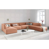 Ruby 7-Sitzer Panorama-Sofa Rechts, mit Bezug in Samt, Cord oder Strukturstoff, 366x273 cm