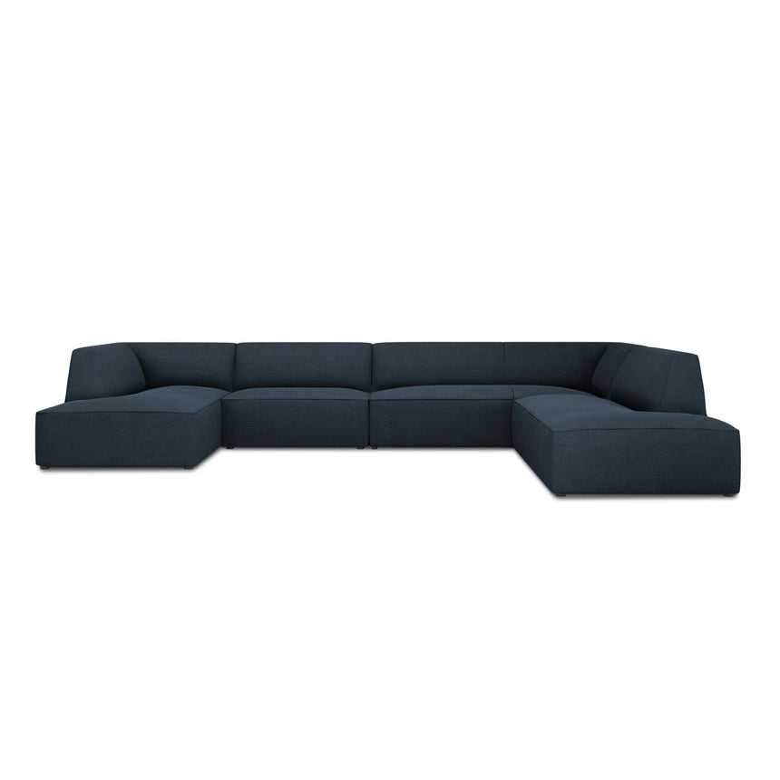 Ruby 7-Sitzer Panorama-Sofa Rechts, mit Bezug in Strukturierter Stoff (Ota18) in Marineblau, 366x273 cm – Bild 1