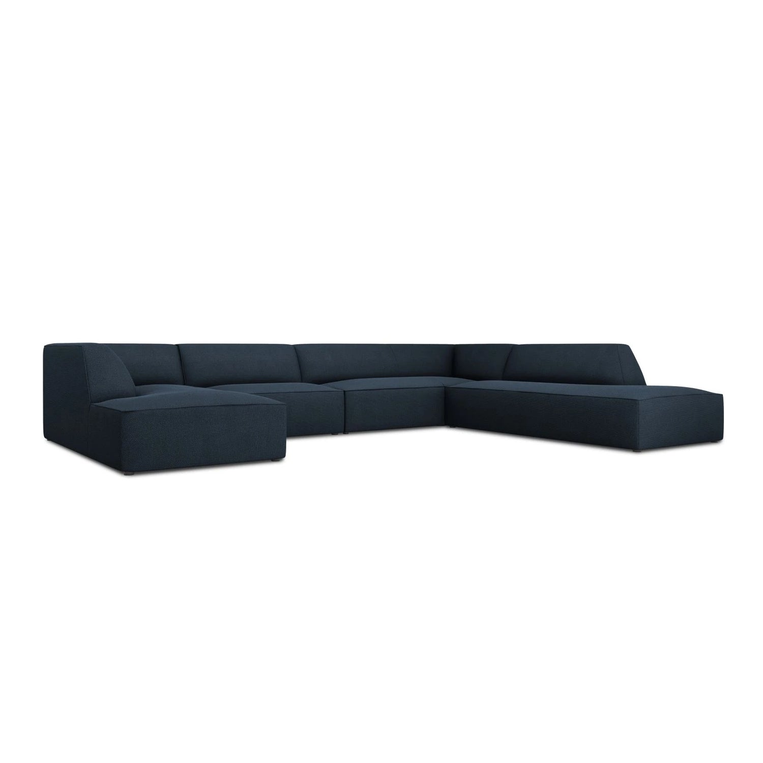 Ruby 7-Sitzer Panorama-Sofa Rechts, mit Bezug in Strukturierter Stoff (Ota18) in Marineblau, 366x273 cm – Bild 3
