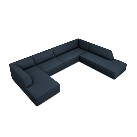 Ruby 7-Sitzer Panorama-Sofa Rechts, mit Bezug in Strukturierter Stoff (Ota18) in Marineblau, 366x273 cm – Bild 4