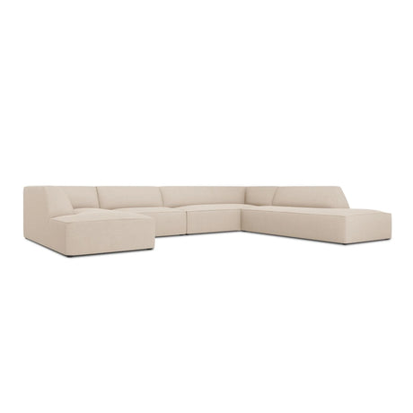 Ruby 7-Sitzer Panorama-Sofa Rechts, mit Bezug in Strukturierter Stoff (Ota8) in Beige, 366x273 cm – Bild 3