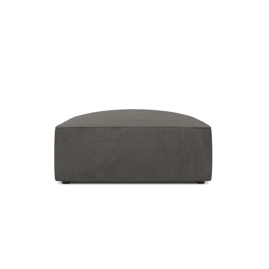 Ruby Pouf mit Bezug in Cord (ScaAnt) in Dunkelgrau, 93x93 cm – Bild 1