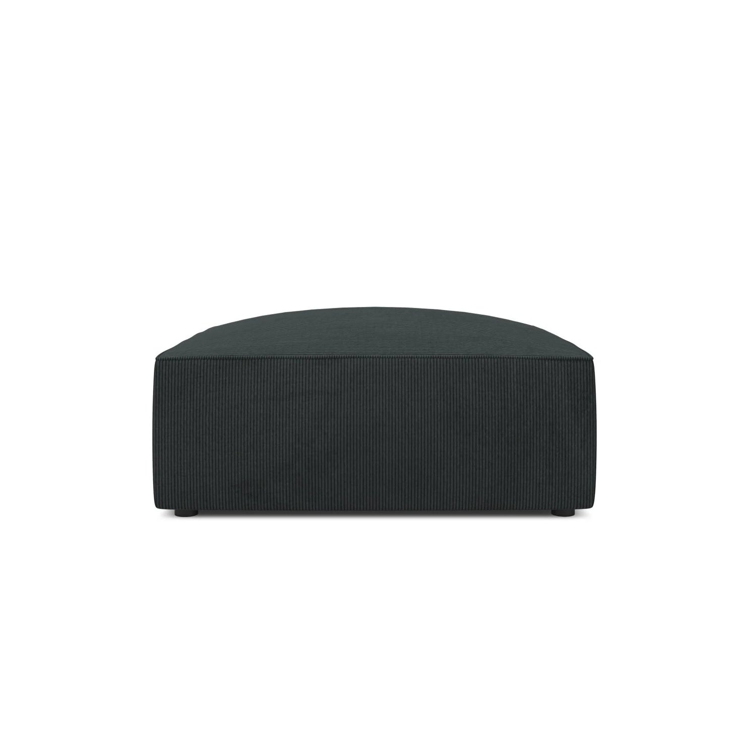 Ruby Pouf mit Bezug in Cord (ScaBla) in Schwarz, 93x93 cm – Bild 1