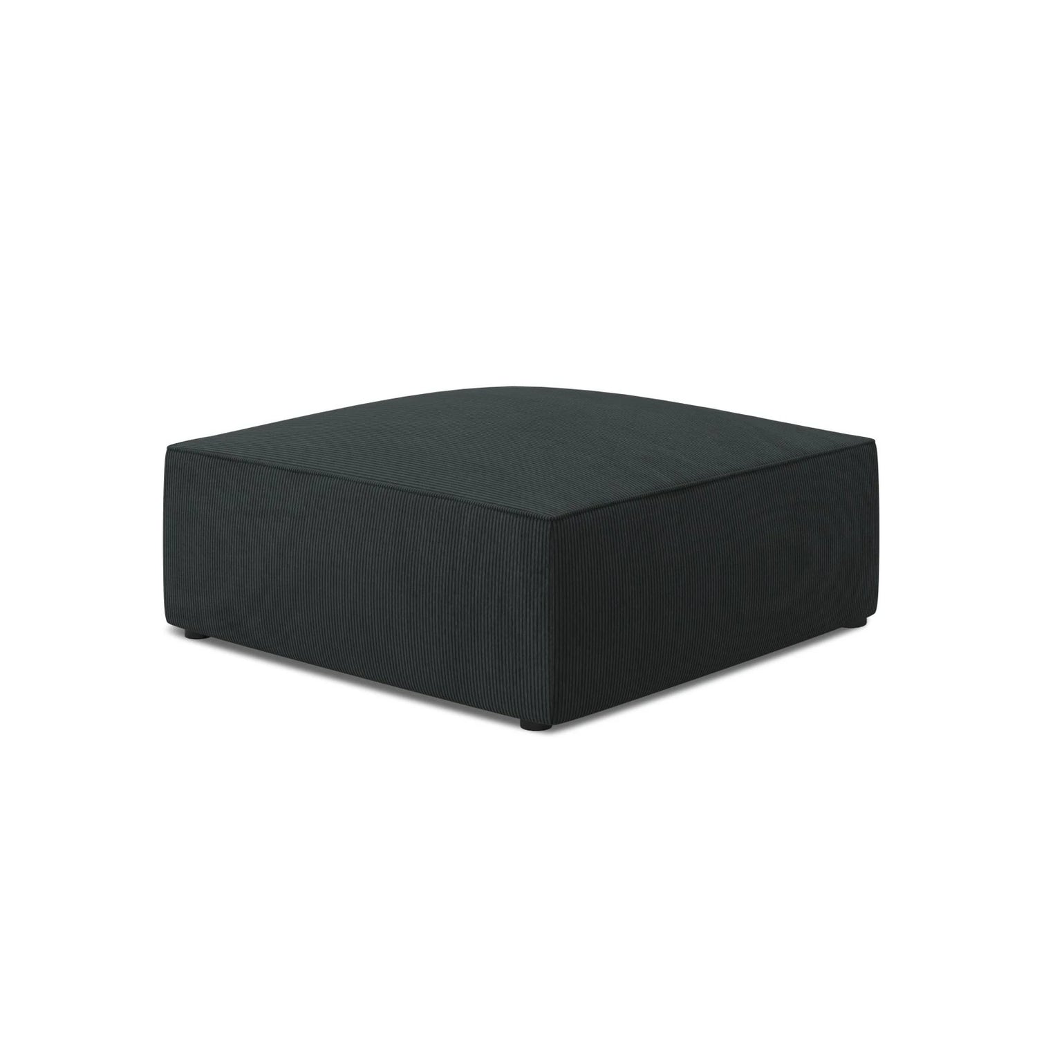 Ruby Pouf mit Bezug in Cord (ScaBla) in Schwarz, 93x93 cm – Bild 4