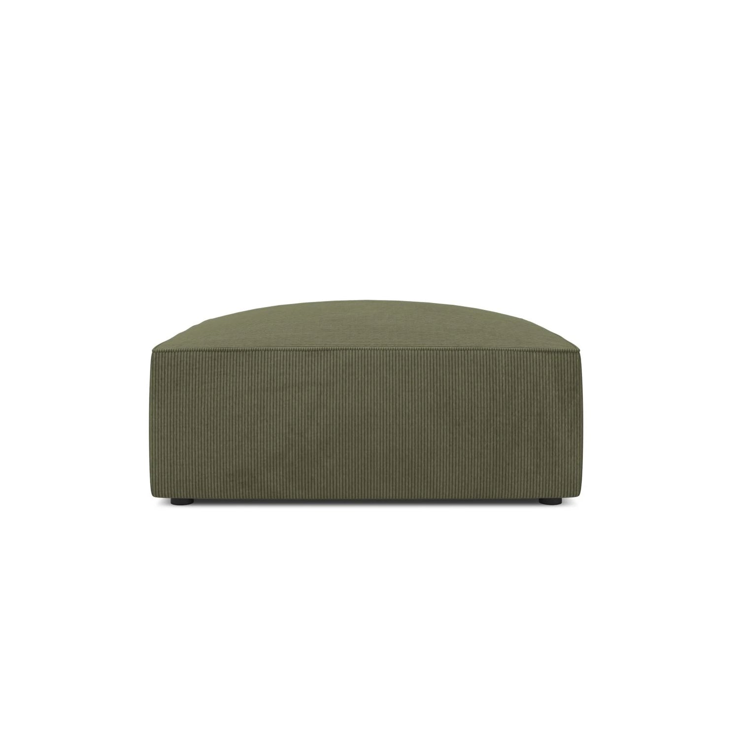 Ruby Pouf mit Bezug in Cord (ScaFor) in Grün, 93x93 cm – Bild 1