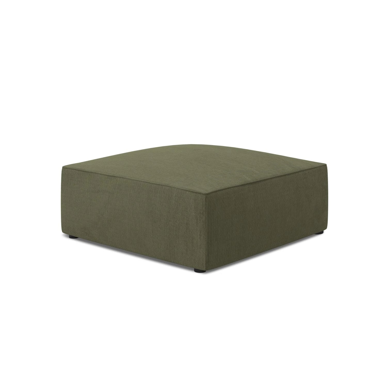 Ruby Pouf mit Bezug in Cord (ScaFor) in Grün, 93x93 cm – Bild 4