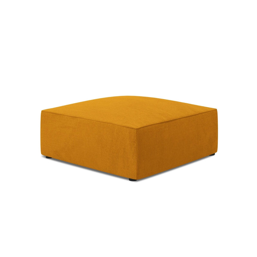 Ruby Pouf mit Bezug in Cord (ScaMos) in Gelb, 93x93 cm – Bild 4