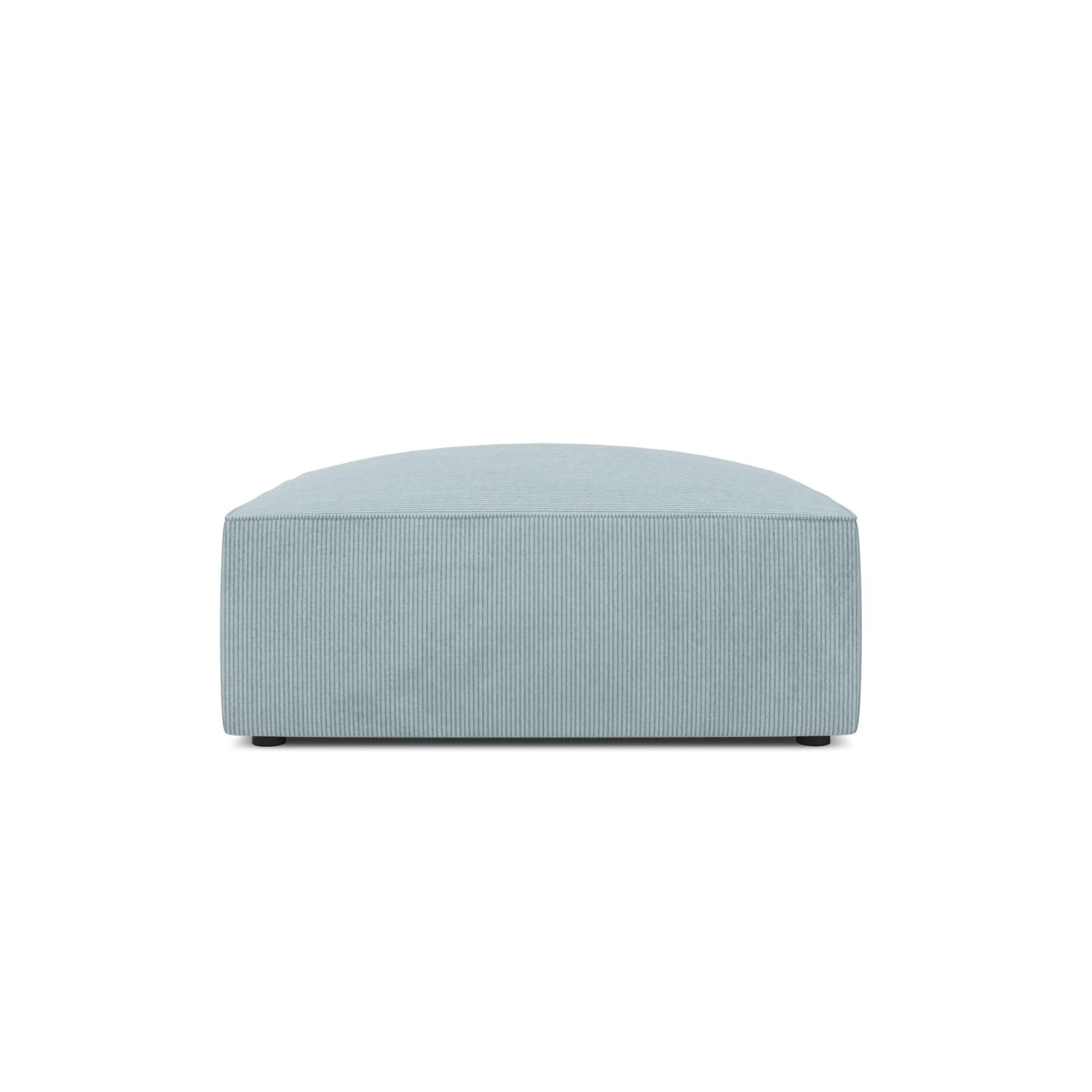 Ruby Pouf mit Bezug in Cord (ScaSky) in Hellblau, 93x93 cm – Bild 1