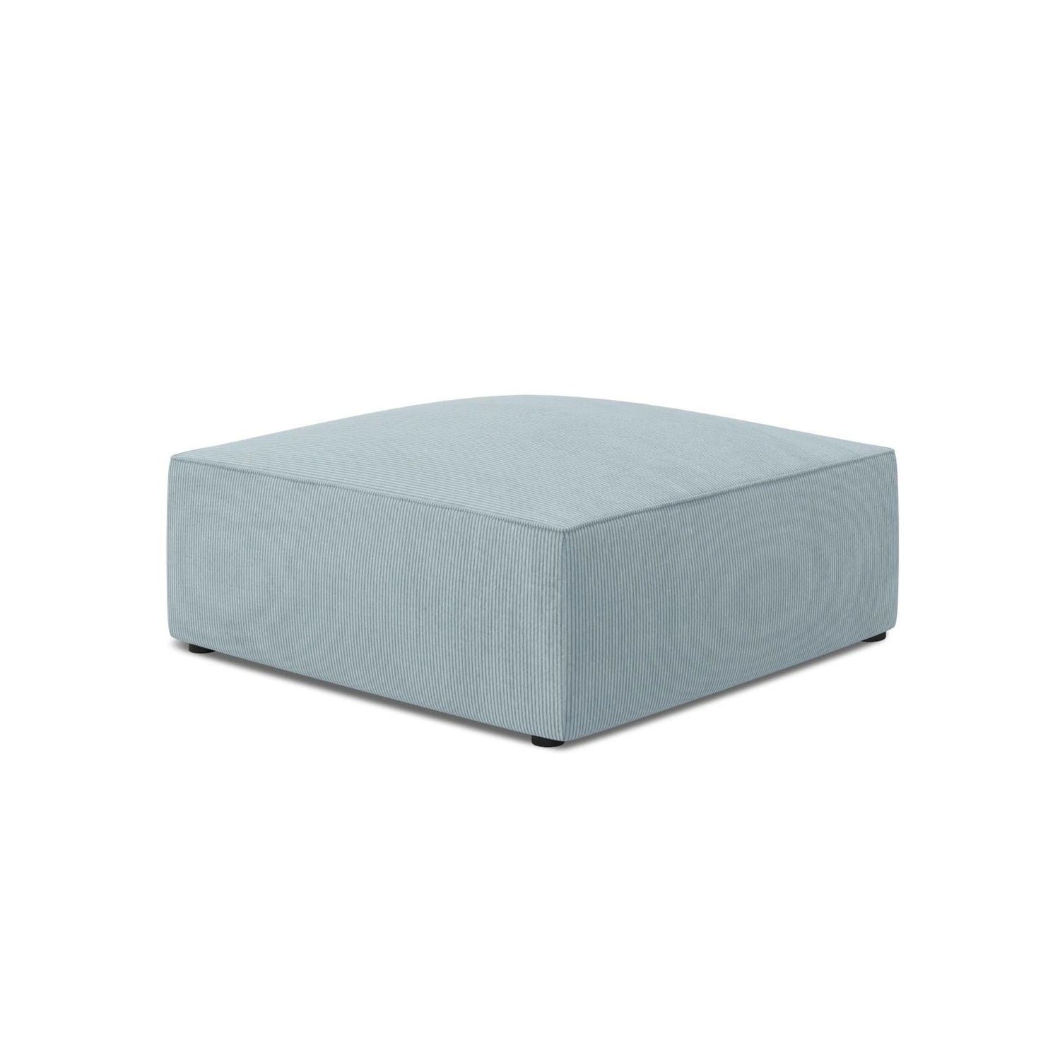 Ruby Pouf mit Bezug in Cord (ScaSky) in Hellblau, 93x93 cm – Bild 4