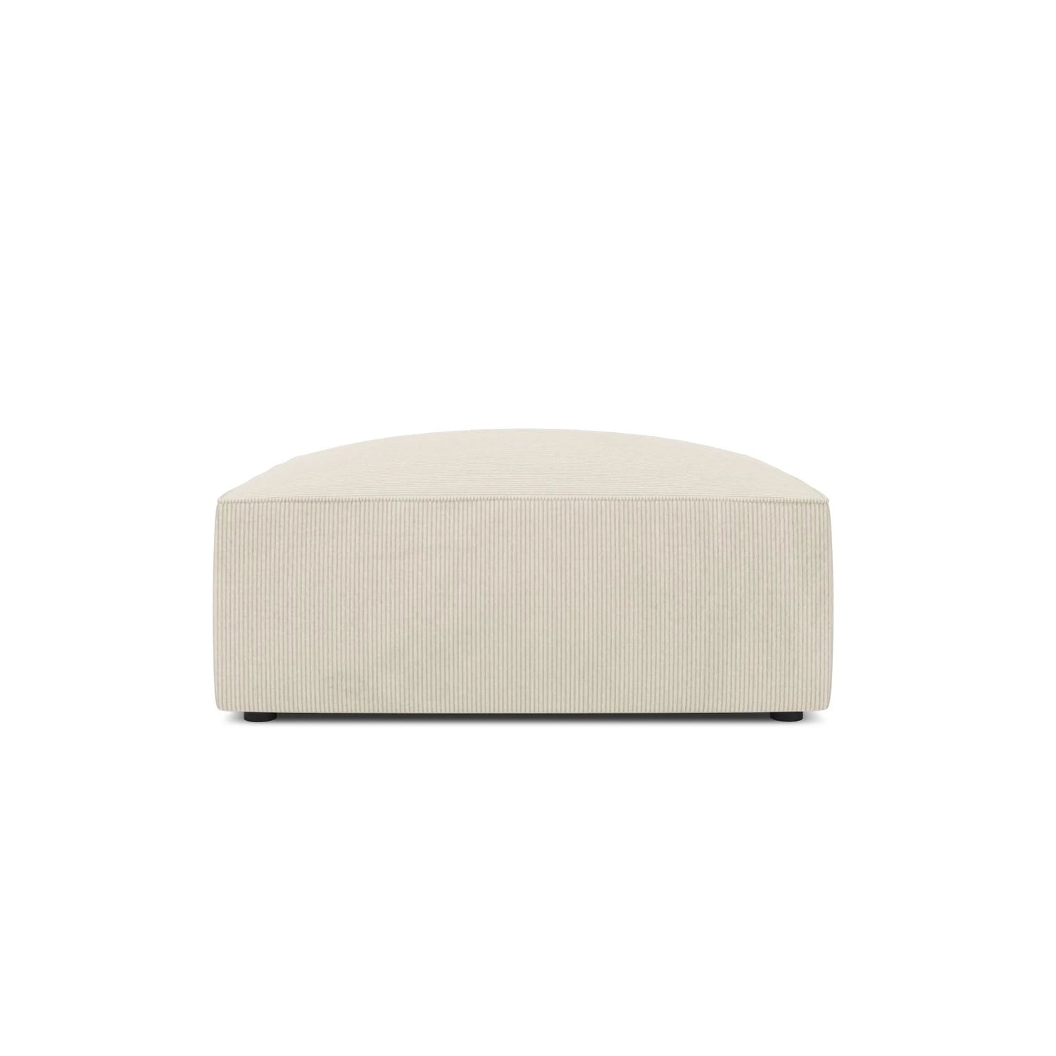 Ruby Pouf mit Bezug in Samt, Cord oder Strukturstoff, 93x93 cm – Bild 1