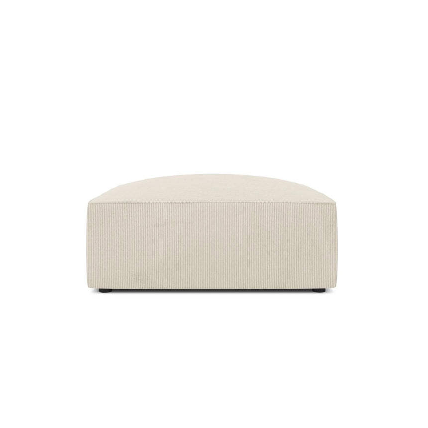 Ruby Pouf mit Bezug in Samt, Cord oder Strukturstoff, 93x93 cm – Bild 1
