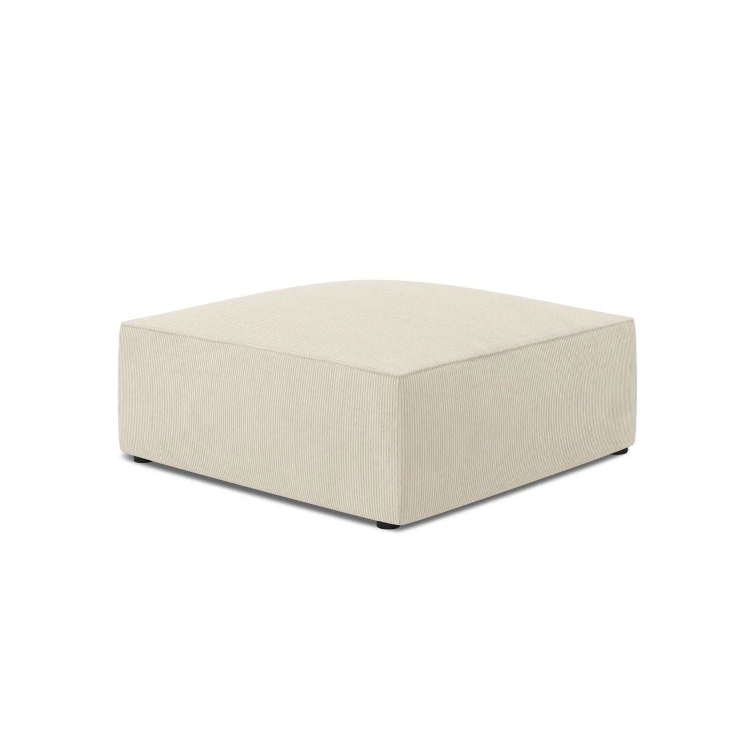 Ruby Pouf mit Bezug in Samt, Cord oder Strukturstoff, 93x93 cm – Bild 4