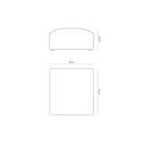 Ruby Pouf mit Bezug in Samt (Sal10) in Gelb, 93x93 cm – Bild 2