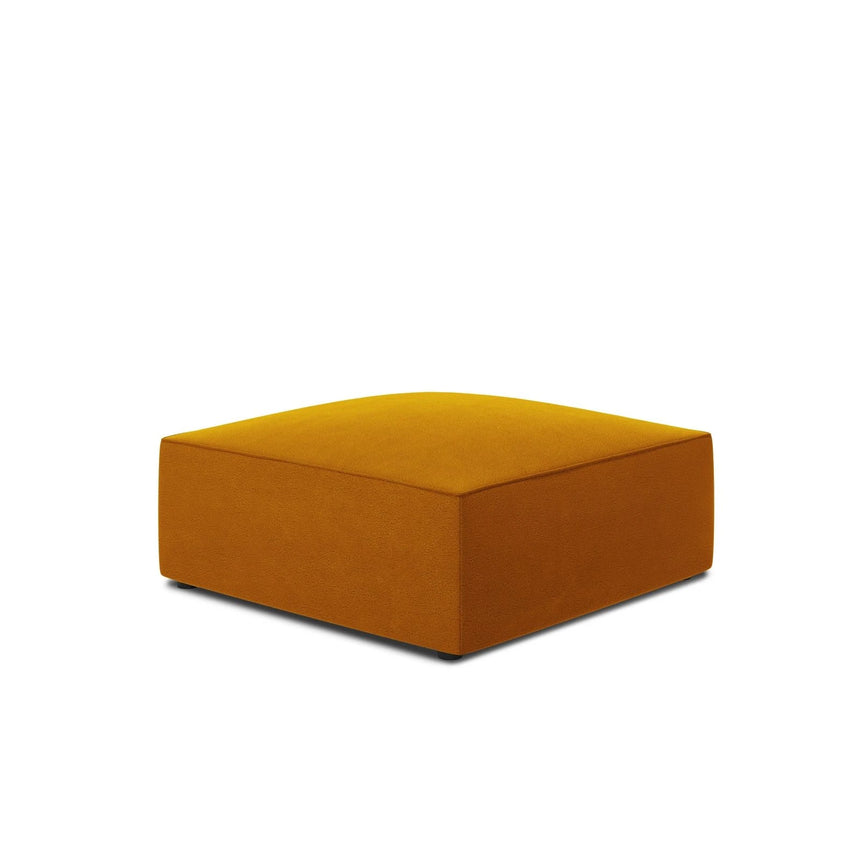 Ruby Pouf mit Bezug in Samt (Sal10) in Gelb, 93x93 cm – Bild 4