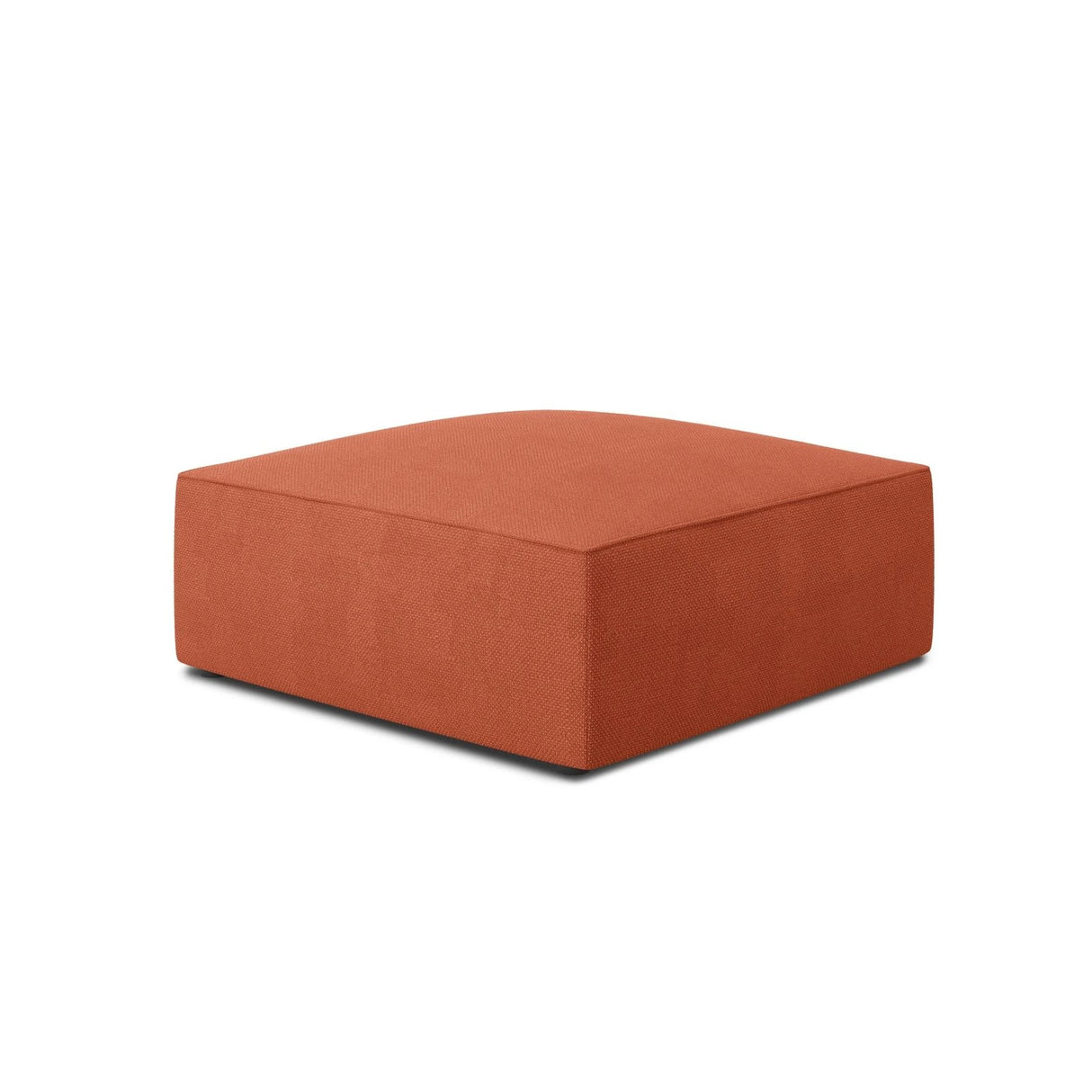 Ruby Pouf mit Bezug in Strukturierter Stoff (Ota2) in Coral, 93x93 cm – Bild 2