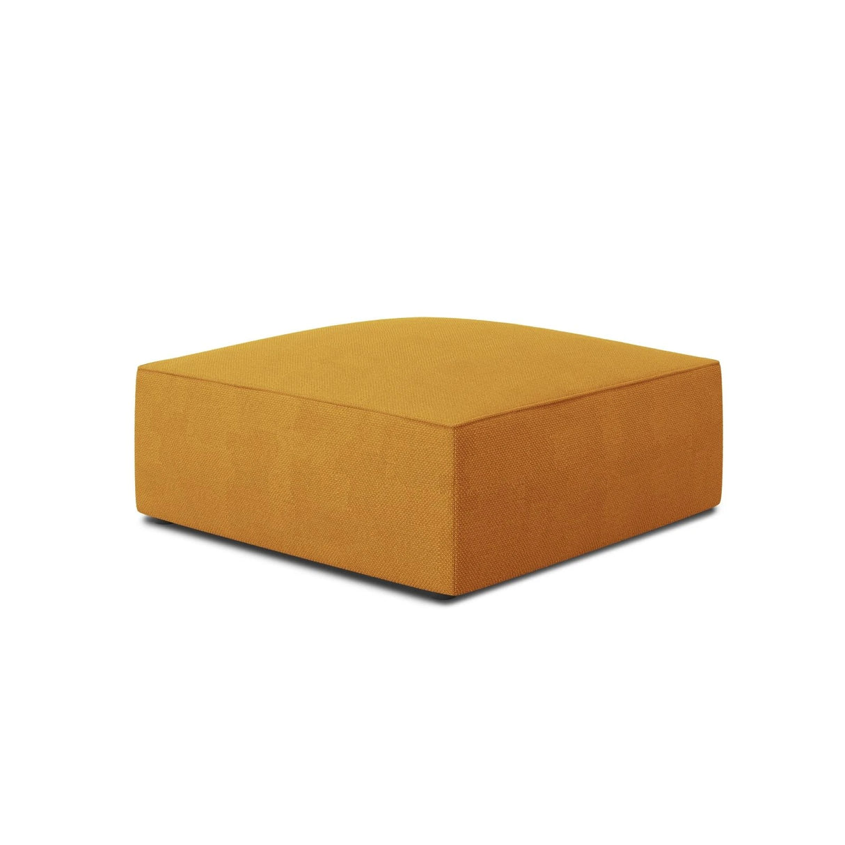Ruby Pouf mit Bezug in Strukturierter Stoff (Ota4) in Gelb, 93x93 cm – Bild 3