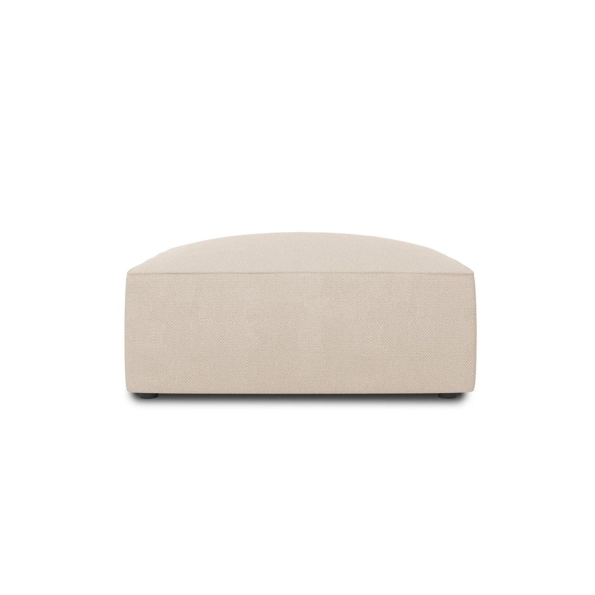 Ruby Pouf mit Bezug in Strukturierter Stoff (Ota8) in Beige, 93x93 cm – Bild 1