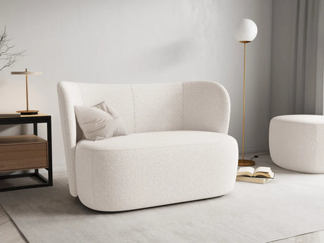 Saamit Pouf mit Bezug aus Boucle, 76x67 cm – Bild 2