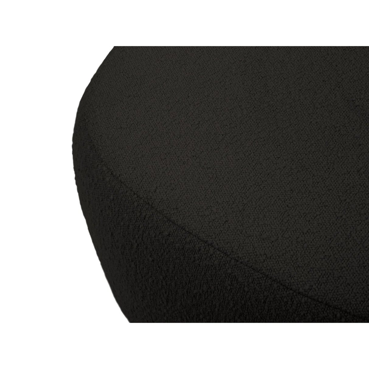 Saamit Pouf mit Bezug aus Boucle (ASCBLACK) in Schwarz, 76x67 cm – Bild 3
