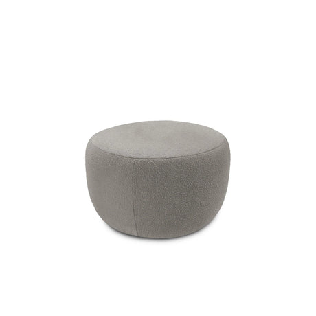 Saamit Pouf mit Bezug aus Boucle (ASCTAUPE) in Grau, 76x67 cm – Bild 1