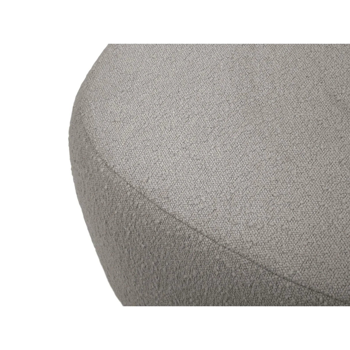 Saamit Pouf mit Bezug aus Boucle (ASCTAUPE) in Grau, 76x67 cm – Bild 3
