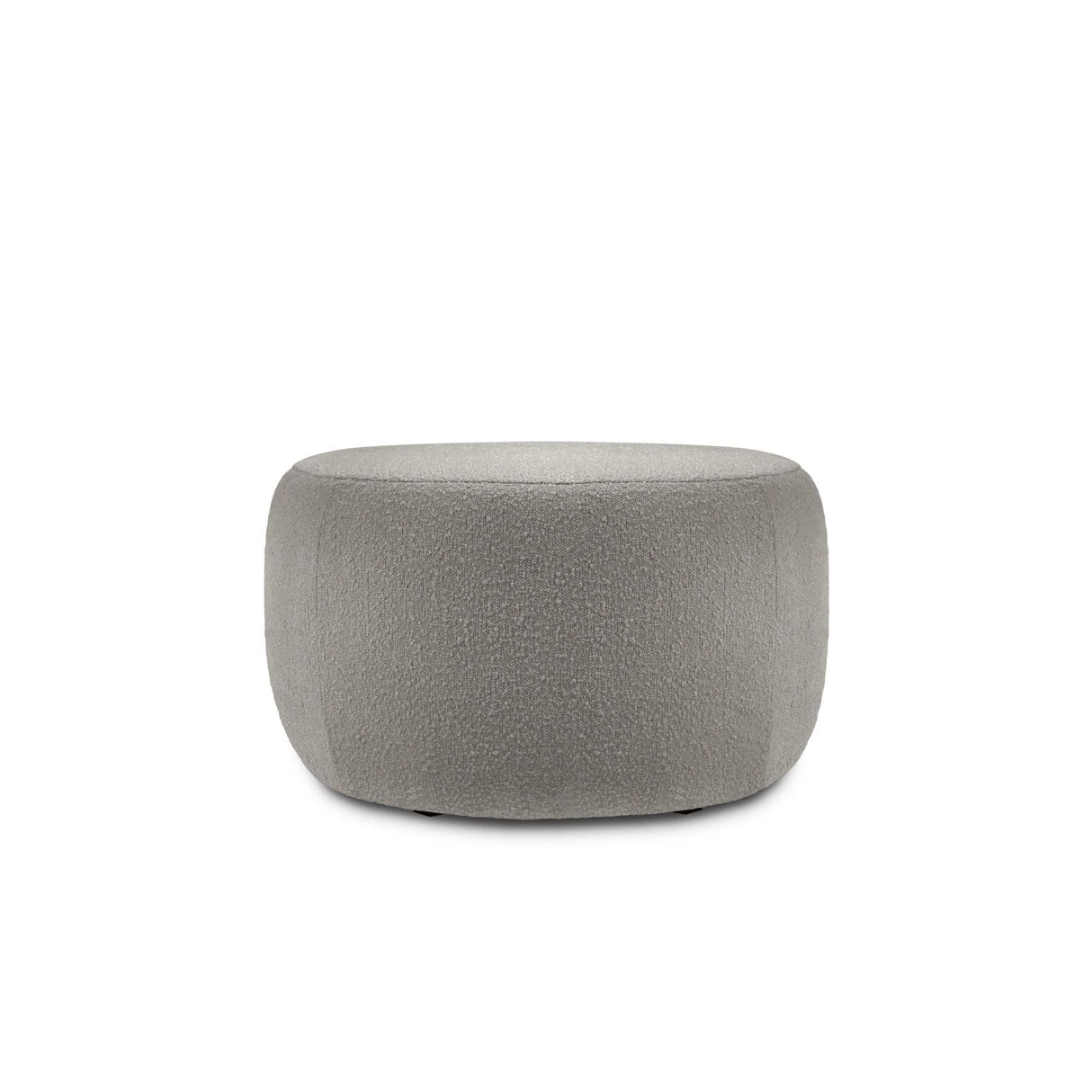 Saamit Pouf mit Bezug aus Boucle (ASCTAUPE) in Grau, 76x67 cm – Bild 4