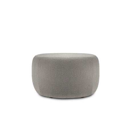 Saamit Pouf mit Bezug aus Boucle (ASCTAUPE) in Grau, 76x67 cm – Bild 4