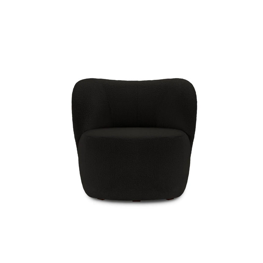 Saamit Sessel mit Bezug aus Boucle (ASCBLACK) in Schwarz, 86x72 cm – Bild 1