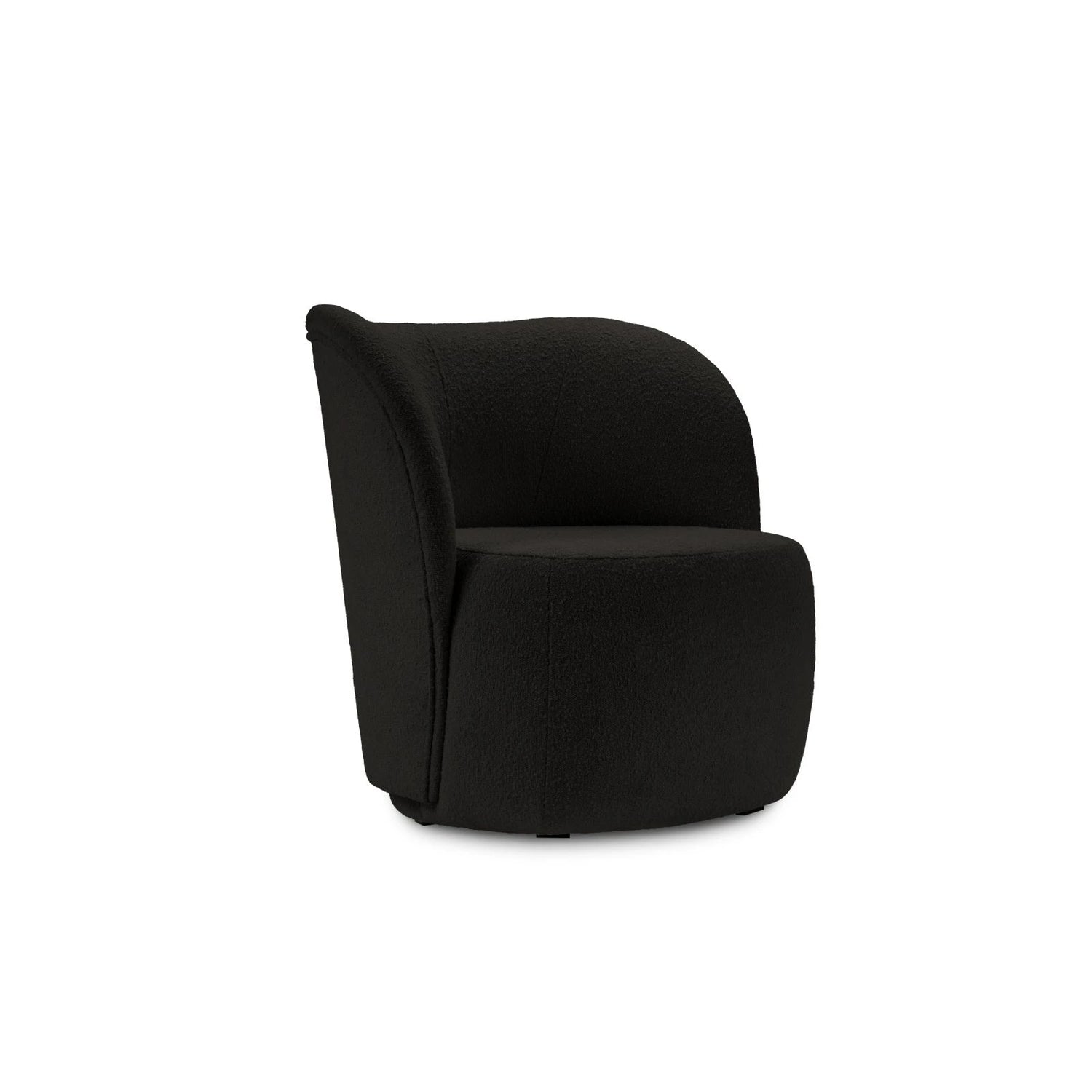 Saamit Sessel mit Bezug aus Boucle (ASCBLACK) in Schwarz, 86x72 cm – Bild 4