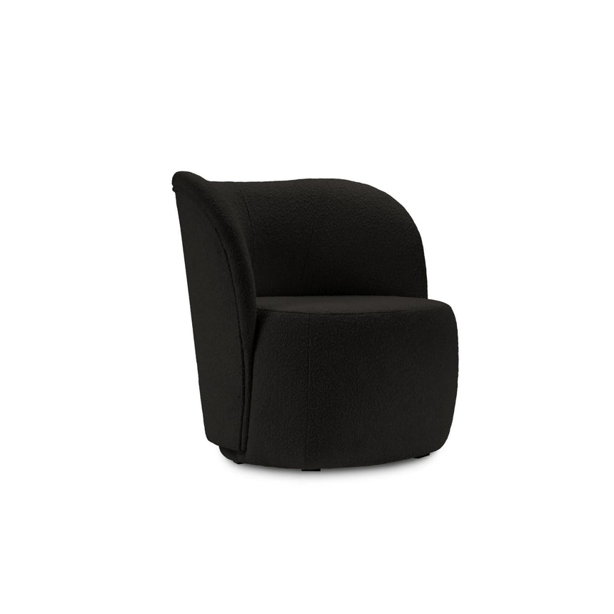 Saamit Sessel mit Bezug aus Boucle (ASCBLACK) in Schwarz, 86x72 cm – Bild 4