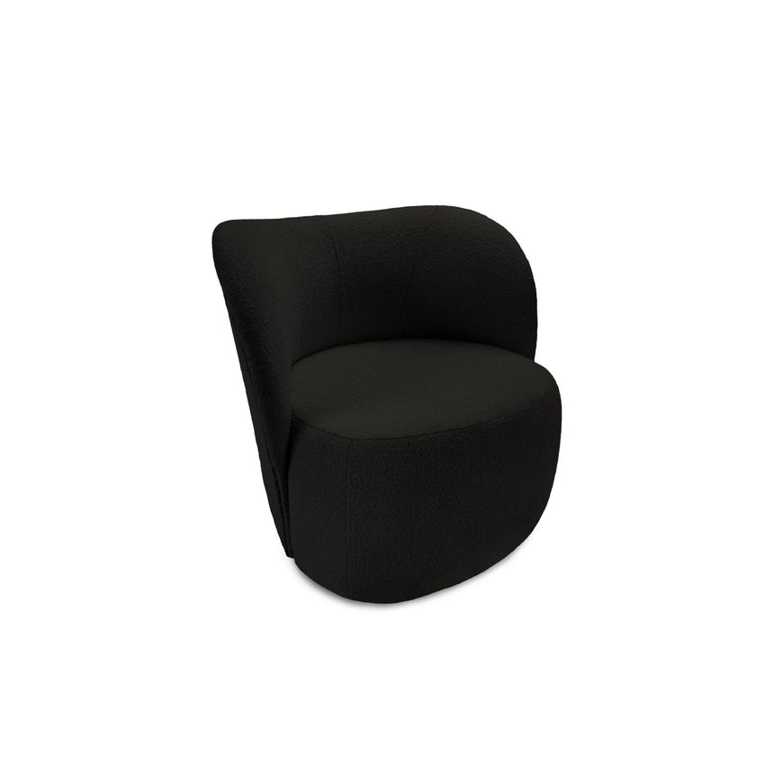 Saamit Sessel mit Bezug aus Boucle (ASCBLACK) in Schwarz, 86x72 cm – Bild 5