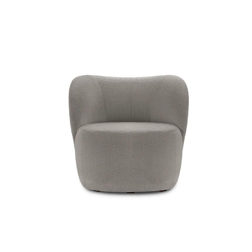 Saamit Sessel mit Bezug aus Boucle (ASCTAUPE) in Grau, 86x72 cm – Bild 1