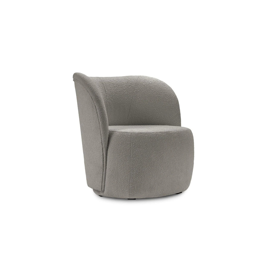 Saamit Sessel mit Bezug aus Boucle (ASCTAUPE) in Grau, 86x72 cm – Bild 4