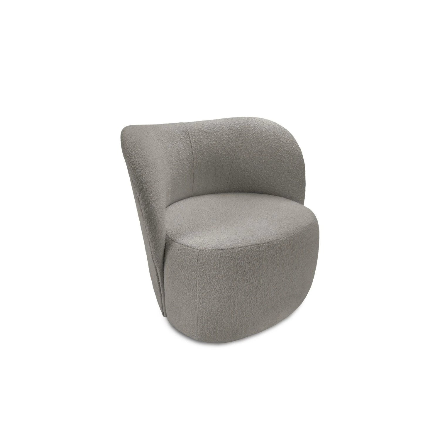 Saamit Sessel mit Bezug aus Boucle (ASCTAUPE) in Grau, 86x72 cm – Bild 5