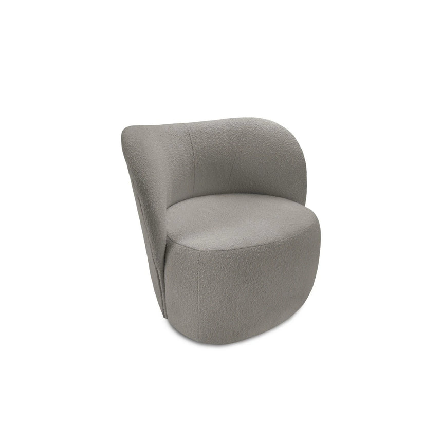Saamit Sessel mit Bezug aus Boucle (ASCTAUPE) in Grau, 86x72 cm – Bild 5