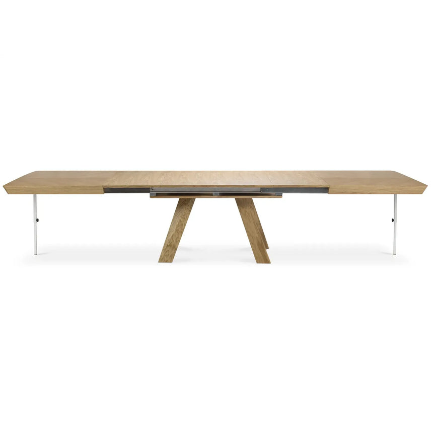 Sally ausziehbarer Esstisch aus Eichenfurnier und Eiche, 180-380 cm - ZEN ZONE Furniture
