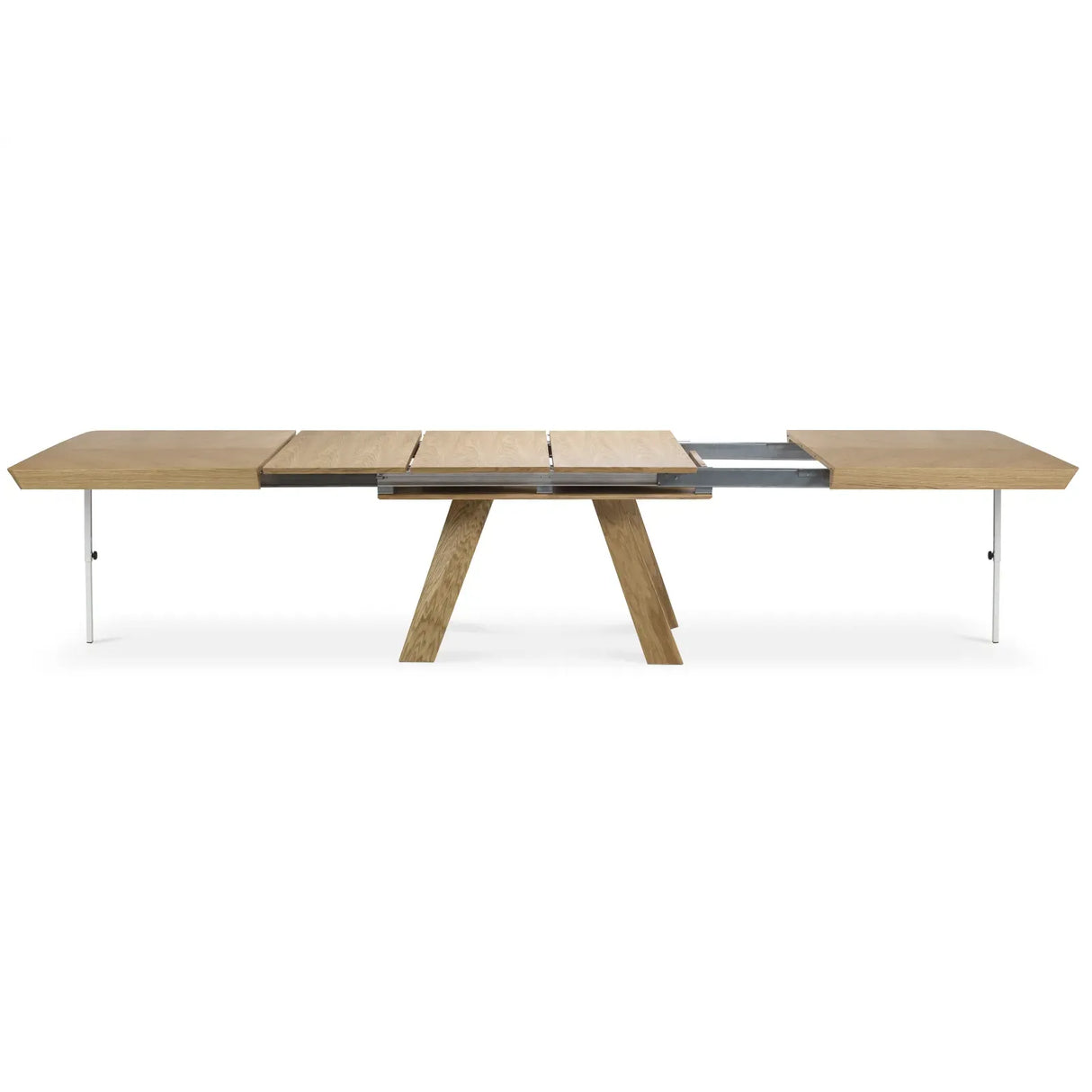Sally ausziehbarer Esstisch aus Eichenfurnier und Eiche, 180-380 cm - ZEN ZONE Furniture