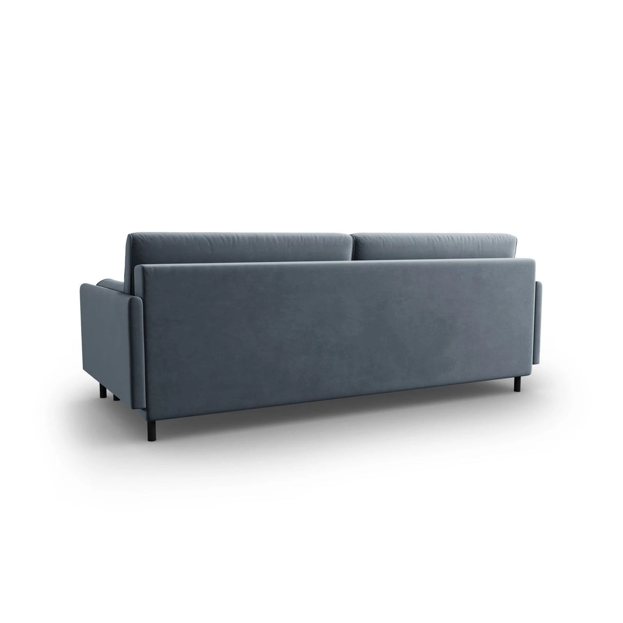 Scott 3-Sitzer Sofa, umwandelbar mit Schlaffunktion, mit Bezug aus Samt (Blu06) in Hellblau, 212x97 cm – Bild 7