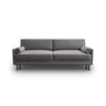 Scott 3-Sitzer Sofa, umwandelbar mit Schlaffunktion, mit Bezug aus Samt (Blu13) in Hellgrau, 212x97 cm – Bild 1