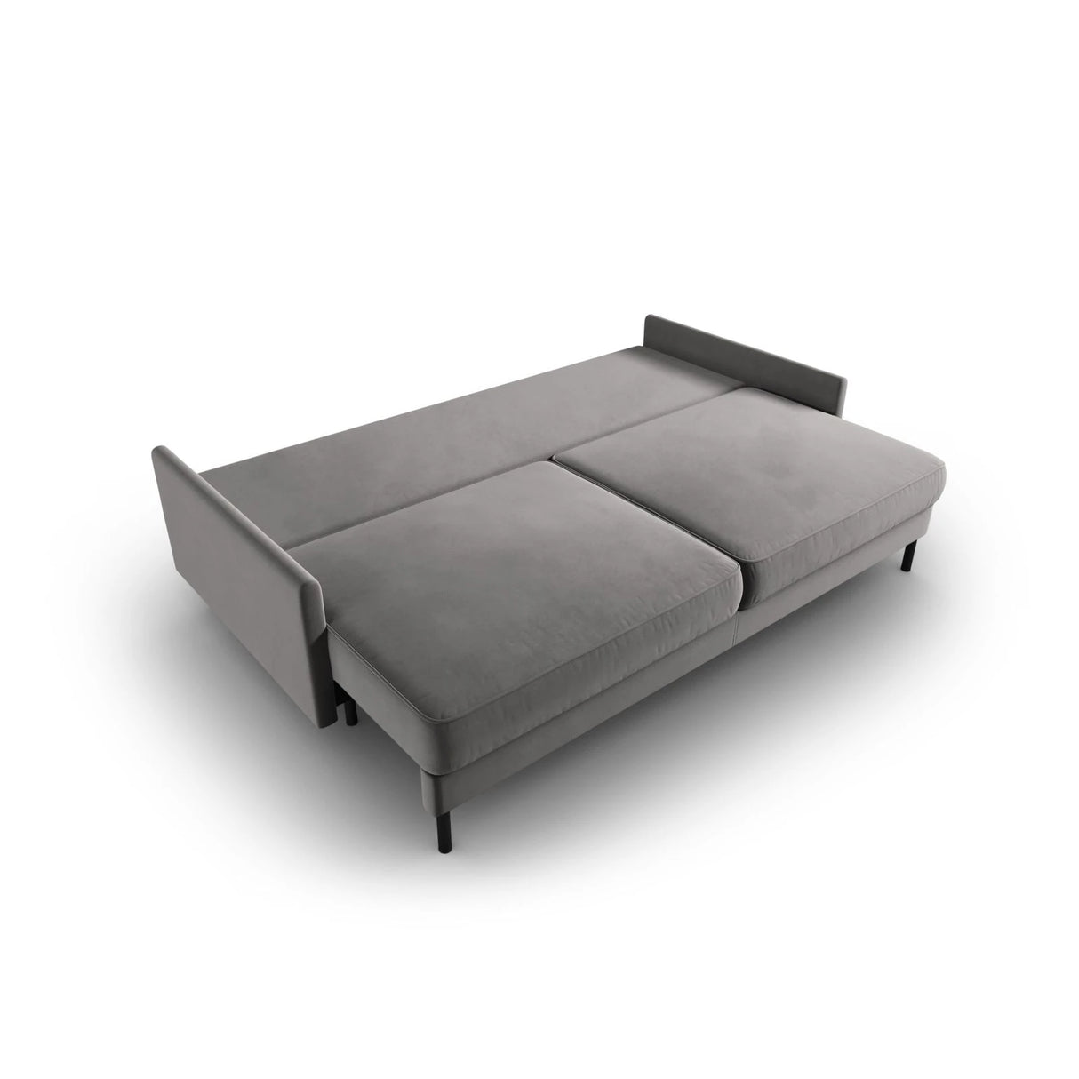 Scott 3-Sitzer Sofa, umwandelbar mit Schlaffunktion, mit Bezug aus Samt (Blu13) in Hellgrau, 212x97 cm – Bild 5