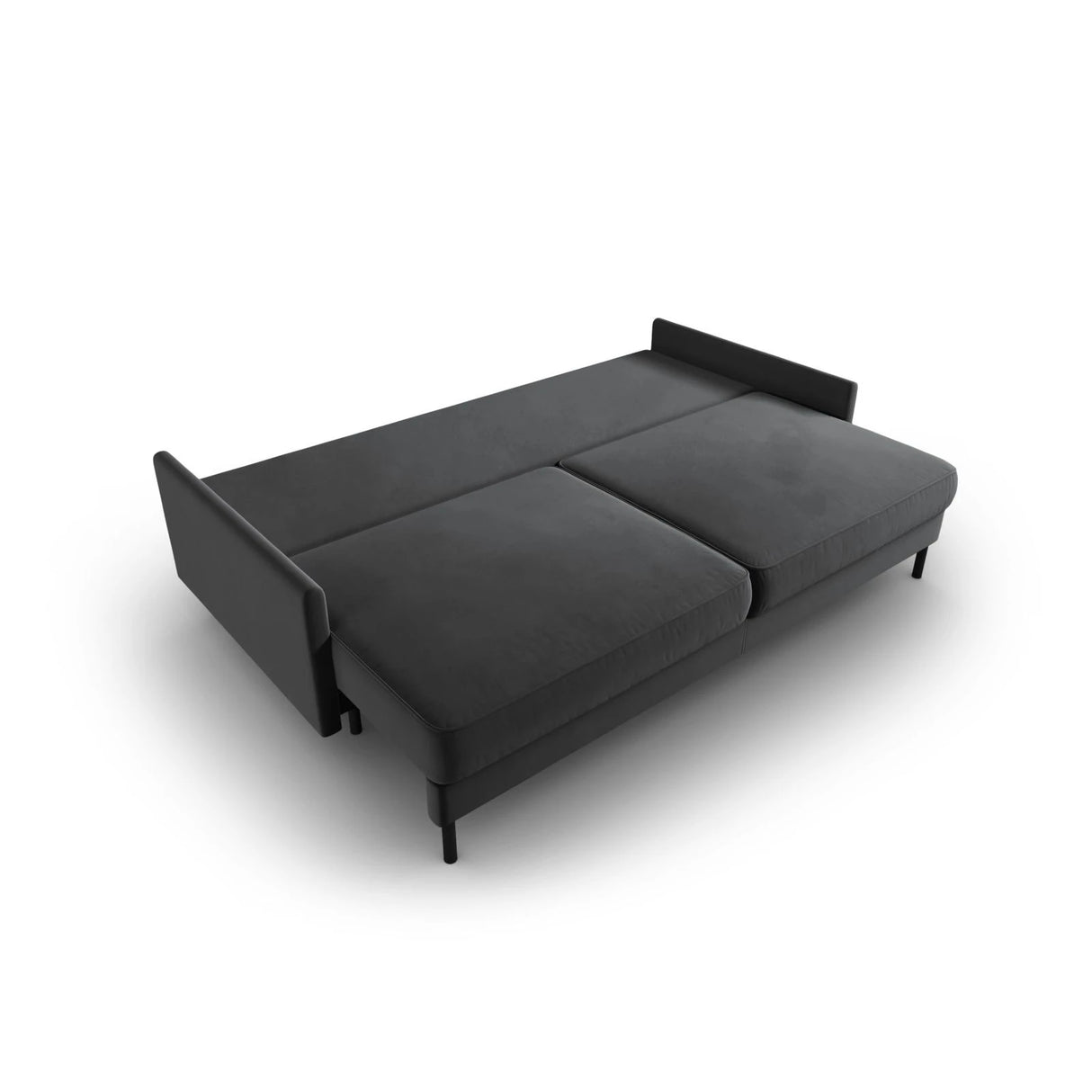 Scott 3-Sitzer Sofa, umwandelbar mit Schlaffunktion, mit Bezug aus Samt (Blu14) in Grau, 212x97 cm – Bild 5