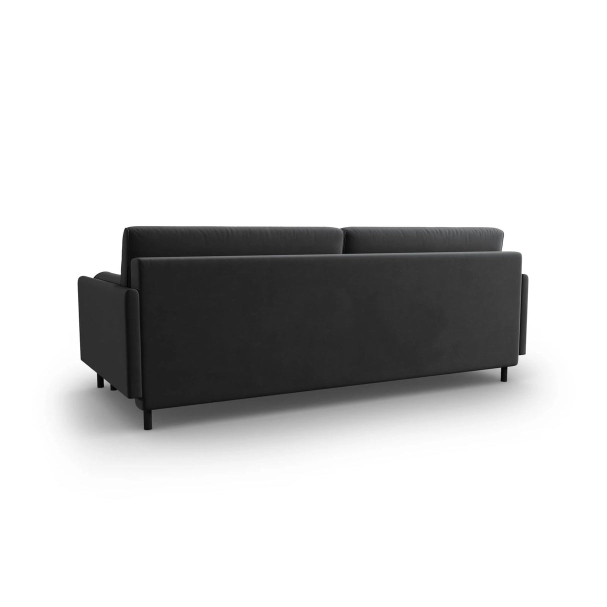 Scott 3-Sitzer Sofa, umwandelbar mit Schlaffunktion, mit Bezug aus Samt (Blu14) in Grau, 212x97 cm – Bild 7