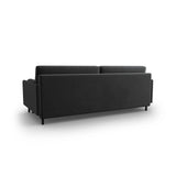 Scott 3-Sitzer Sofa, umwandelbar mit Schlaffunktion, mit Bezug aus Samt (Blu14) in Grau, 212x97 cm – Bild 7