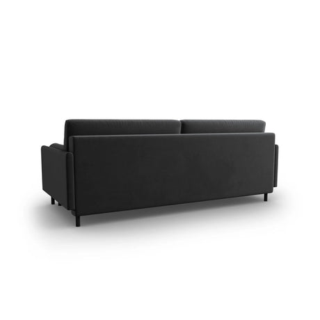 Scott 3-Sitzer Sofa, umwandelbar mit Schlaffunktion, mit Bezug aus Samt (Blu14) in Grau, 212x97 cm – Bild 7