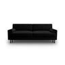 Scott 3-Sitzer Sofa, umwandelbar mit Schlaffunktion, mit Bezug aus Samt (Blu19) in Schwarz, 212x97 cm – Bild 1