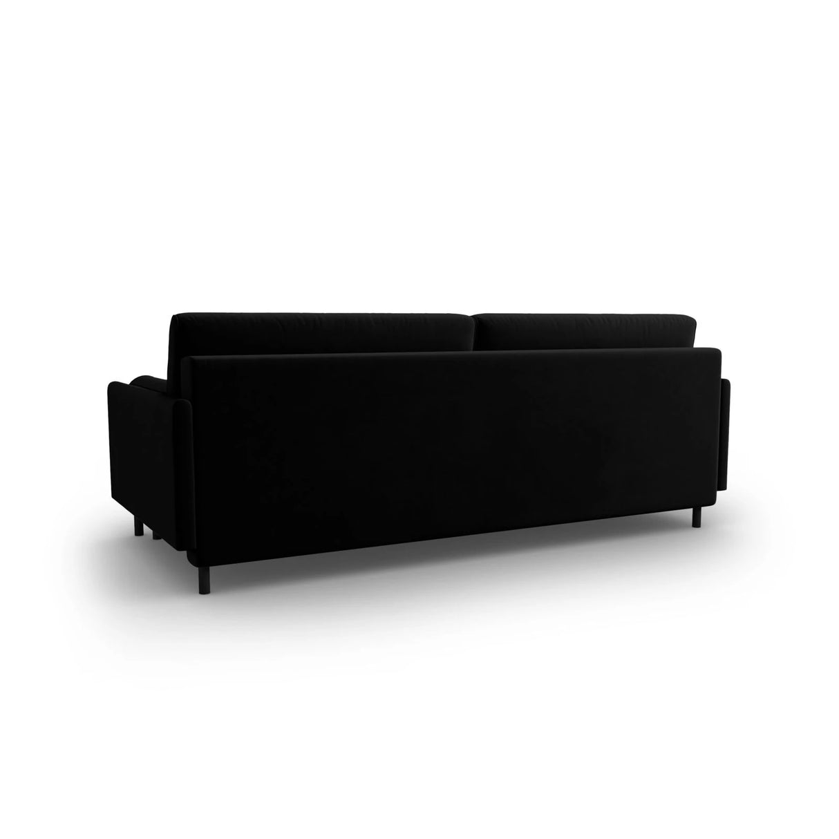 Scott 3-Sitzer Sofa, umwandelbar mit Schlaffunktion, mit Bezug aus Samt (Blu19) in Schwarz, 212x97 cm – Bild 7