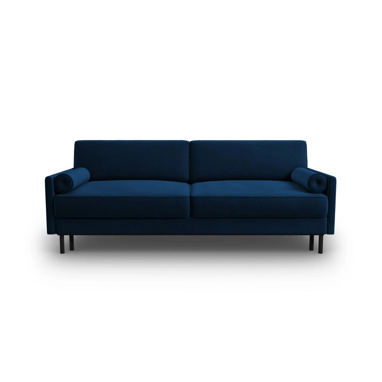 Scott 3-Sitzer Sofa, umwandelbar mit Schlaffunktion, mit Bezug aus Samt (Blu86) in Königsblau, 212x97 cm – Bild 1