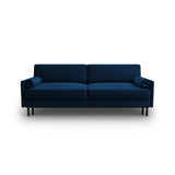 Scott 3-Sitzer Sofa, umwandelbar mit Schlaffunktion, mit Bezug aus Samt (Blu86) in Königsblau, 212x97 cm – Bild 1