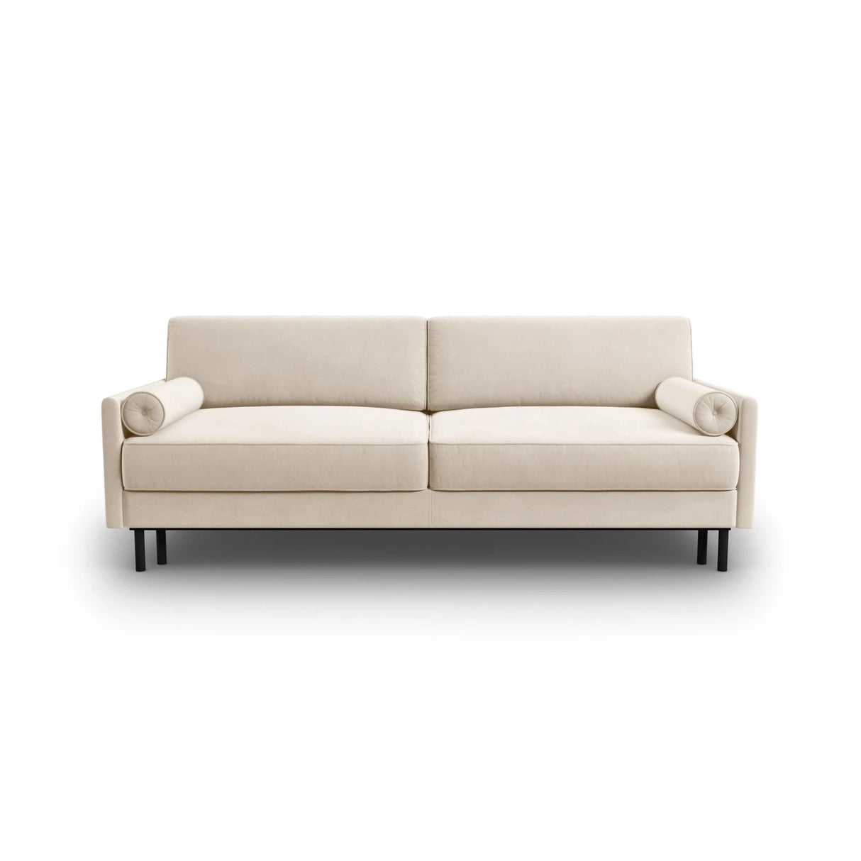 Scott 3-Sitzer Sofa, umwandelbar mit Schlaffunktion, mit Bezug aus Samt oder Strukturstoff, 212x97 cm – Bild 1